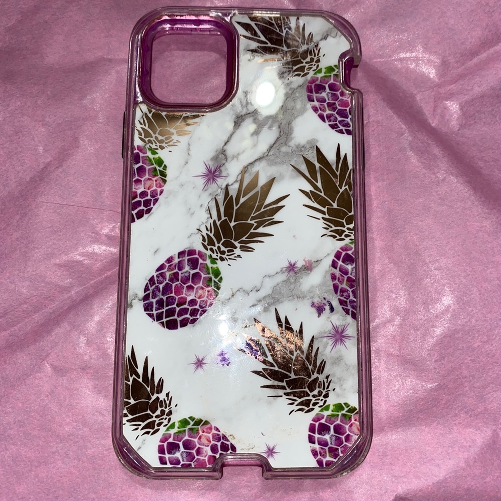 Purple & Gold Pineapple iPhone 11 Pro Max Case!